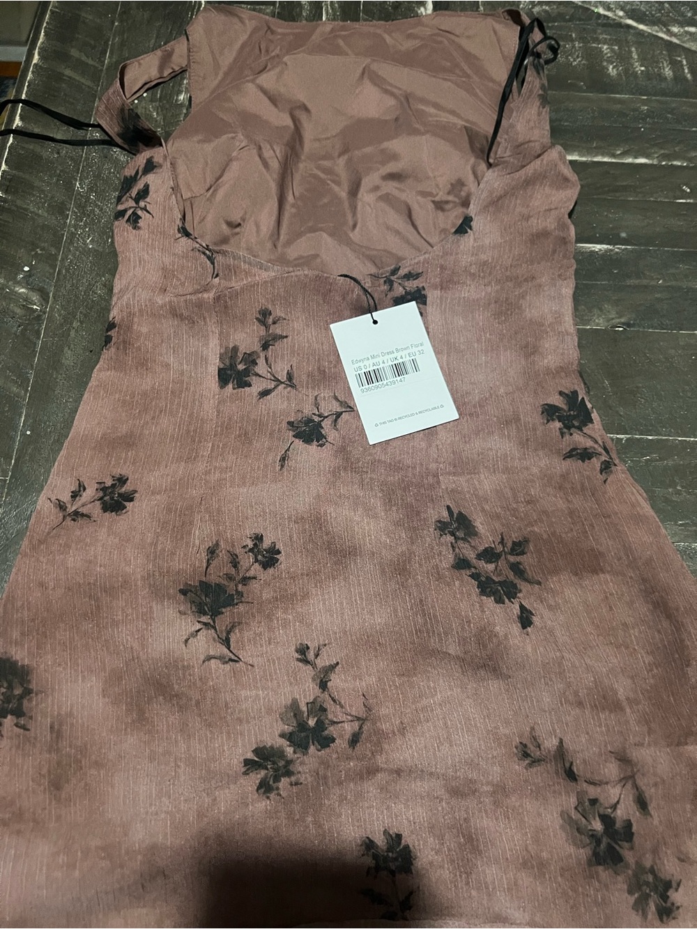 brown floral Edwyna Mini Dress from Princess Polly Size 0 - Picture 5 of 6